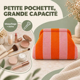 Trousse maquillage tricot