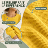 Pull gaufré femme 7