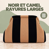 Noir et Camel Rayures Larges