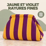Jaune et Violet Rayures Fines