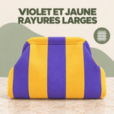 Violet et Jaune Rayures Larges